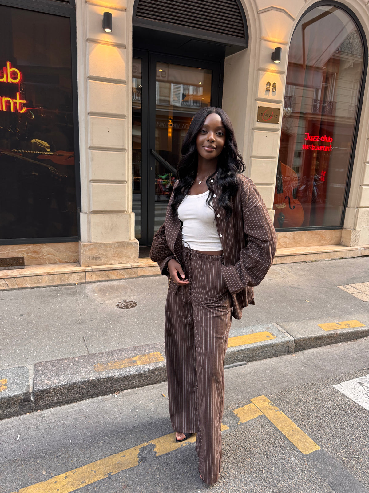Pantalon à rayure