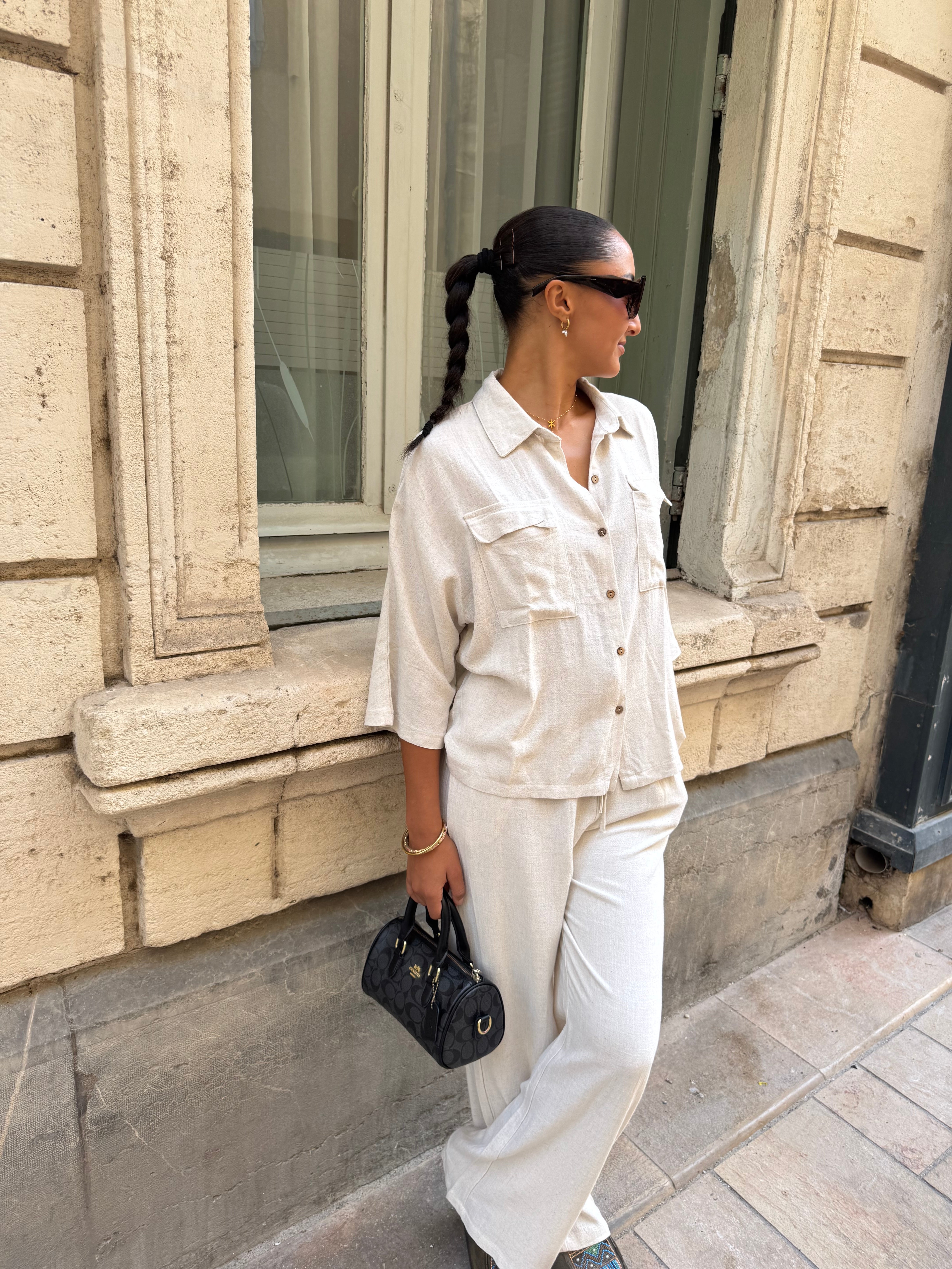 Ensemble lin ( chemise + pantalon )