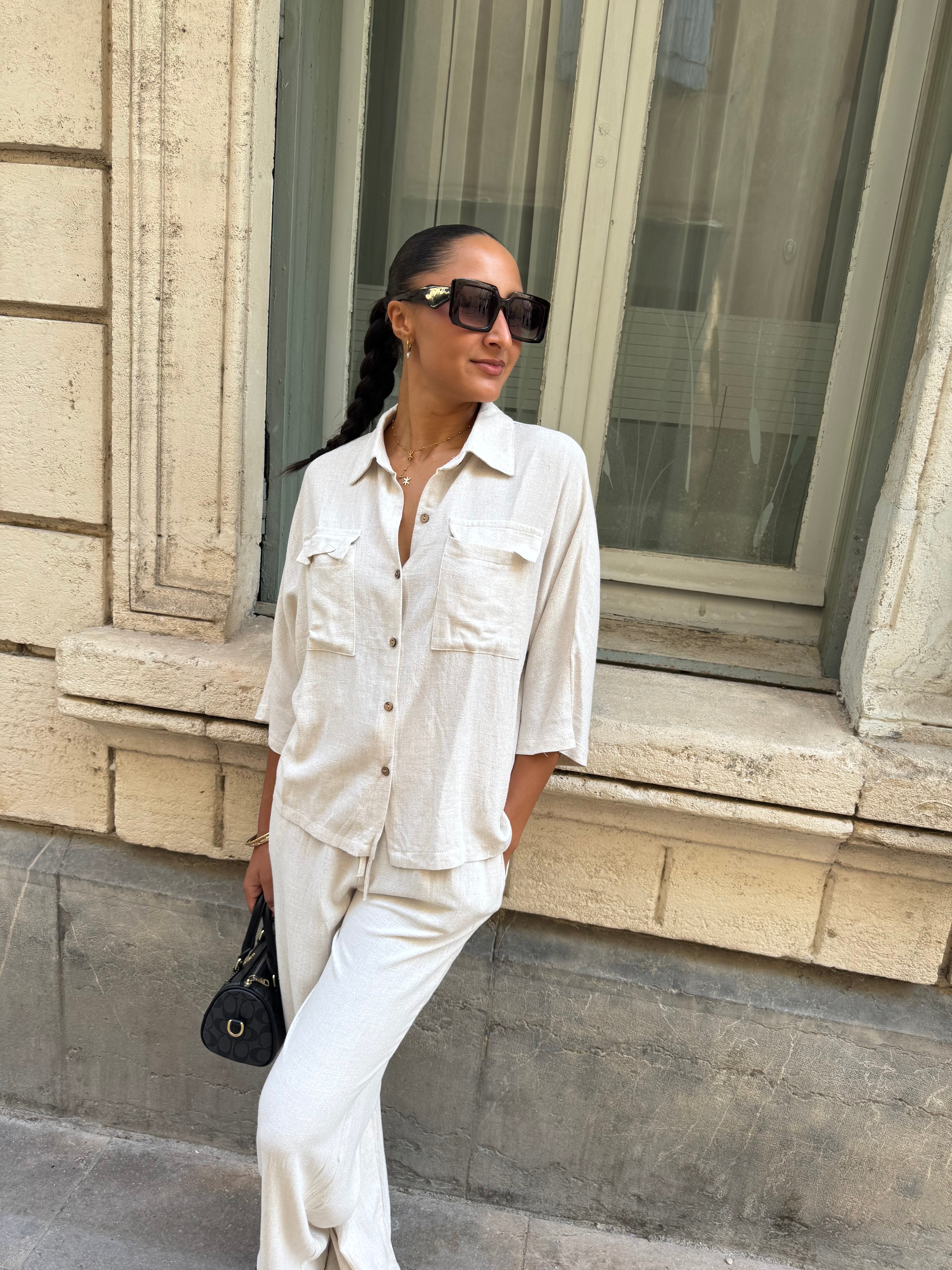 Ensemble lin ( chemise + pantalon )
